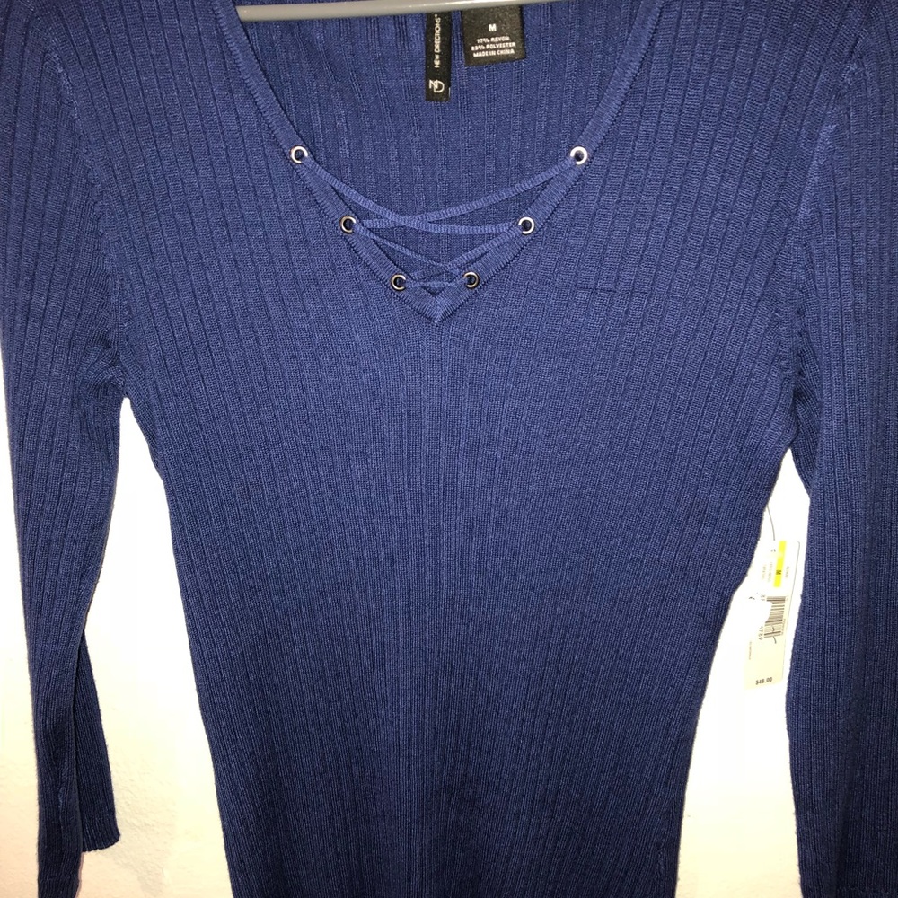 Blue long sleeve cross shirt